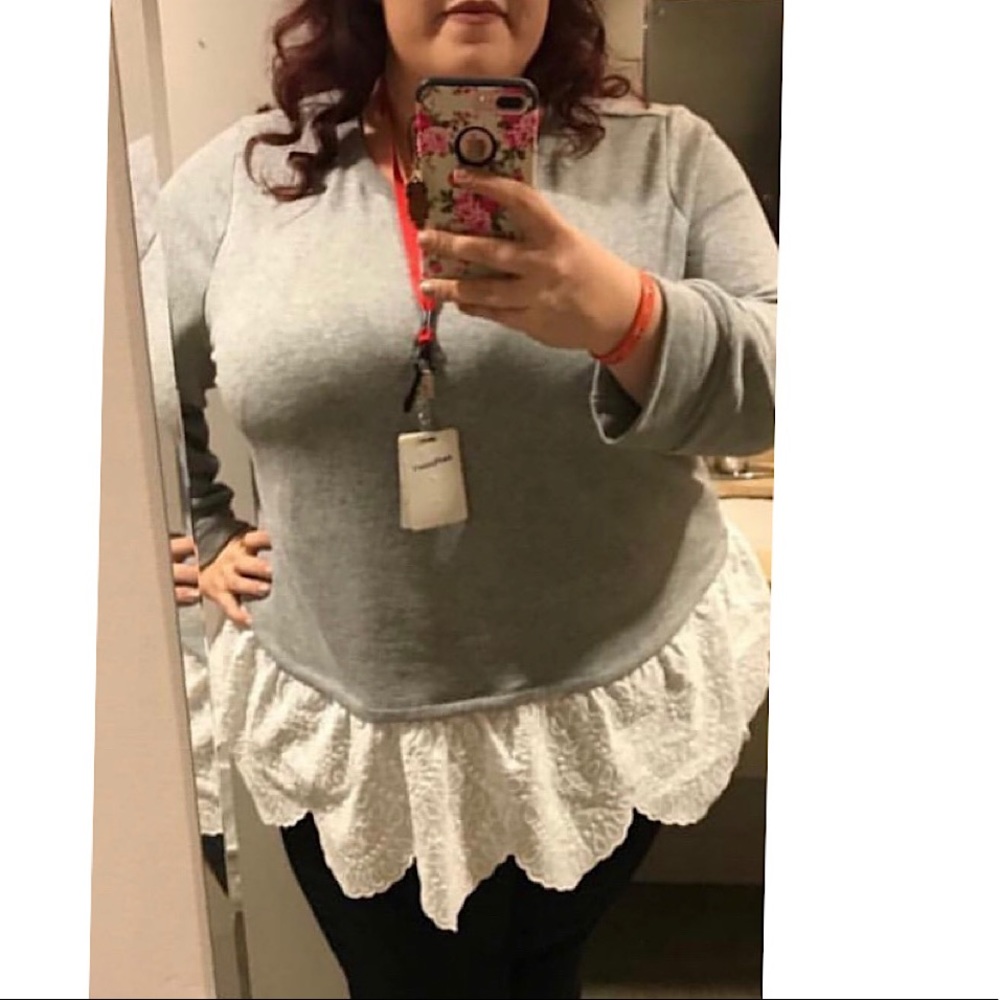 AVA AND VIV petal sweatshirt 4X